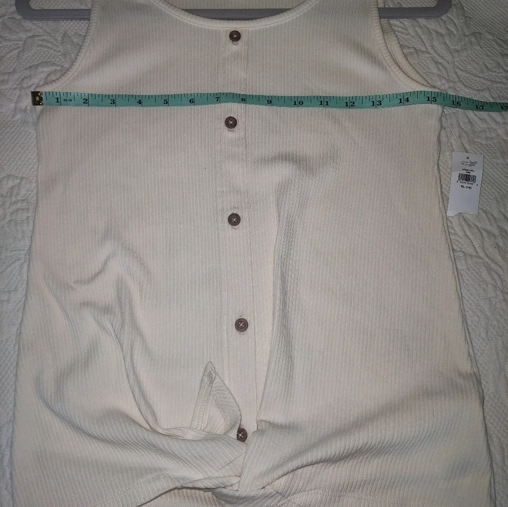 Old-Navy Rib-Knit Tie-Front Tank Top for Girls size XL (14)